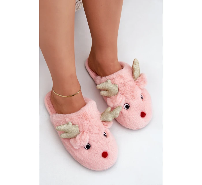 Vánoční Pantofle S Kožešinové Růžové model 21680765 - Boto Vánoční Pantofle S Kožešinové Růžové model 21680765 - Boto