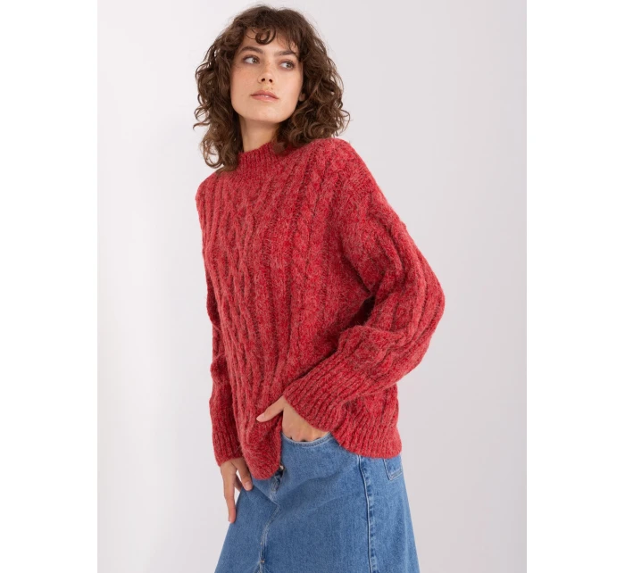 Sweter AT SW  ciemny czerwony model 19018696 - FPrice