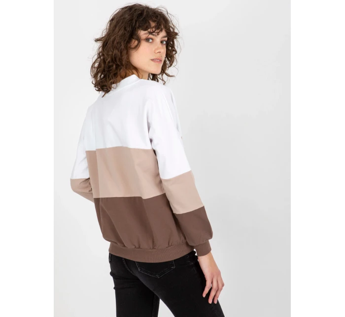 Mikina RV BL 8328.65P bielo-hnedá