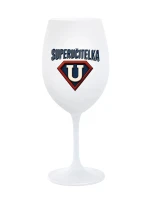 SUPERUČITELKA (ZNAK) - bílá sklenice na víno 350 ml SUPERUČITELKA (ZNAK) - bílá sklenice na víno 350 ml