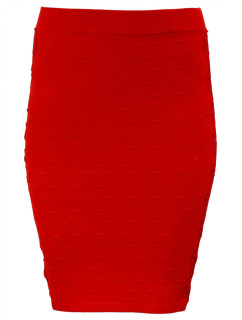 Pletená sukňa in-su1004 červená - Koucla