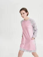 Dámska nočná košeľa s dlhým rukávom 19166 Pink - Vamp