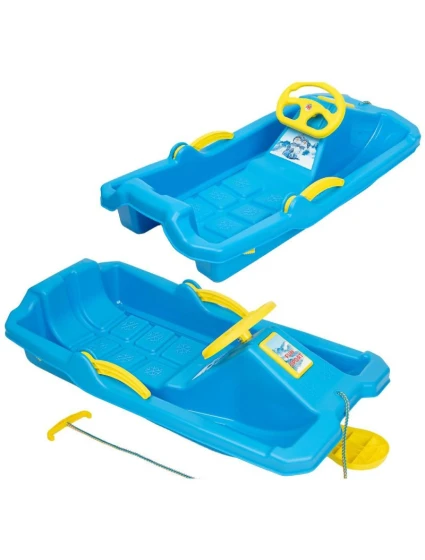 ADAŚ PLASTOVÝ PLECH S BRZDOU A DIERKOU 84x43x25CM MODRÝ