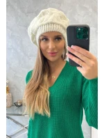 Dámská čepice Sofia model 18752191 ecru - K-Fashion Dámská čepice Sofia model 18752191 ecru - K-Fashion