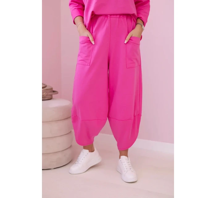 Bavlnená mikina nohavice set ružová Bavlnená mikina nohavice set ružová