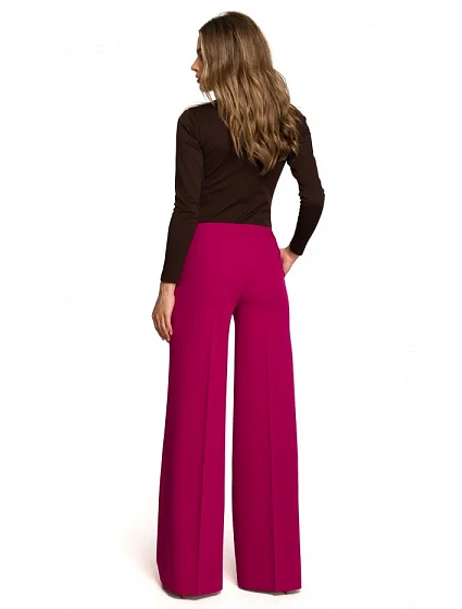 model 18004534 Široké kalhoty švestka - STYLOVE