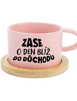 ONE DAY CLOSER TO HOME - ružový pohár na makrónky 200 ml