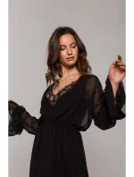 Dámské šifonové šaty se  Černá  model 18778242 - Makover