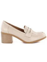 Dámske lordy na podpätku béžové M.Daszynski MR2201D-3A