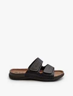 Pohodlné pánske papuče so suchým zipsom Inblu Black