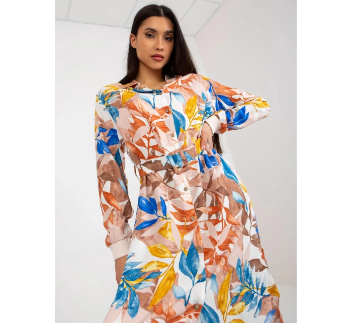 Dámske šaty EM SK 003U 1.07 Brown-beige mix - FPrice Dámske šaty EM SK 003U 1.07 Brown-beige mix - FPrice