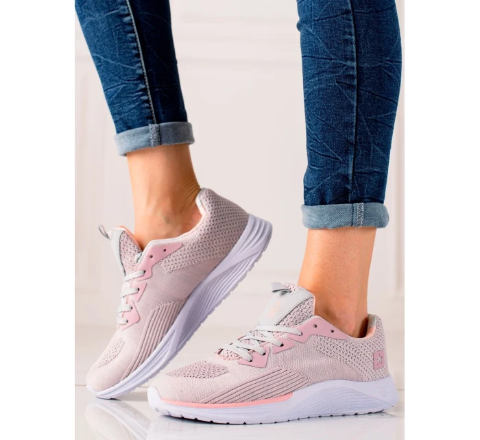 Trendy tenisky ružové dámske bez podpätku Trendy tenisky ružové dámske bez podpätku