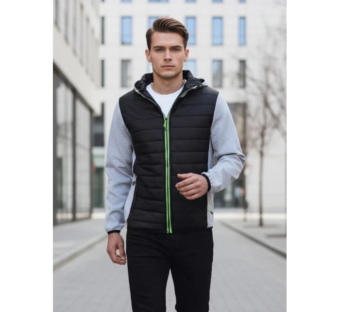 Pánska prechodná prešívaná sivá bunda TX4402 Pánska prechodná prešívaná sivá bunda TX4402