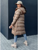 Dámský prošívaný kabát béžový Dstreet model 21978689 - FashionStreet Dámský prošívaný kabát béžový Dstreet model 21978689 - FashionStreet