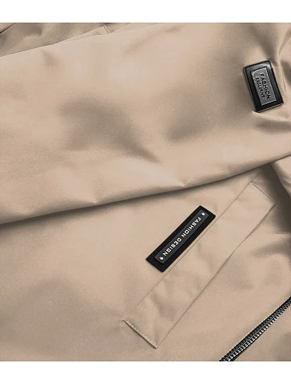 Jednoduchá béžová dámská bunda model 17249704 - S'WEST