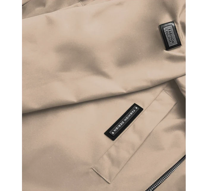 Jednoduchá béžová dámská bunda model 17249704 - S'WEST