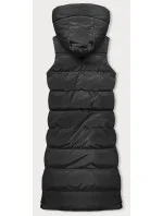 Hrubšia čierna dámska vesta (23-008)