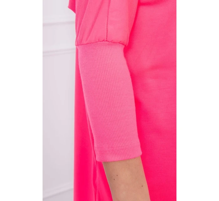 Oversize blúzka ružová neónová