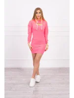 Šaty s mikinou růžové neonové Šaty s mikinou růžové neonové