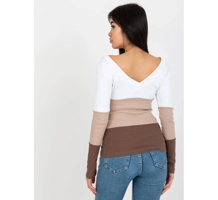 Blúzka RV BZ 8429.18P bielo-hnedá