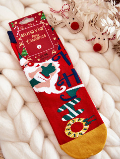 Dámske ponožky s vianočným vzorom "Ho Ho Ho" Red