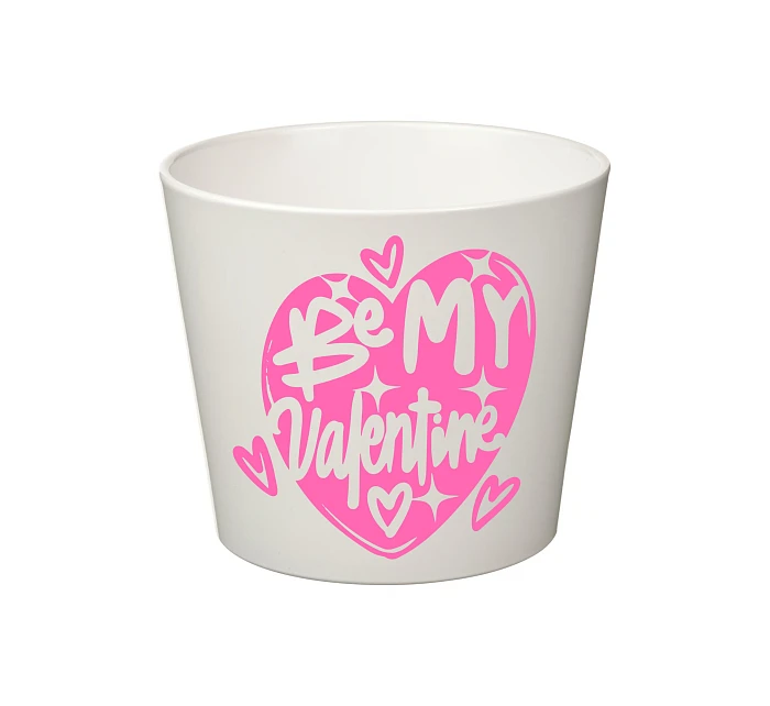 BE MY VALENTINE - velký květináč