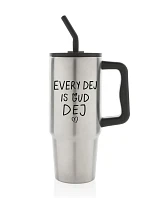 EVERY DEJ IS GUD DEJ - strieborný cestovný termohrnček 900 ml
