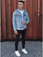 Pánská džínová bunda s kapucí modrá Dstreet model 21980237 - FashionStreet
