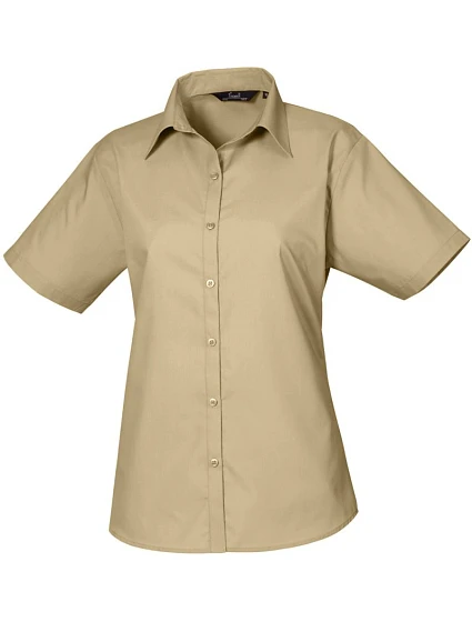 Premier PR 302 Popelínová blúzka s krátkym rukávom 39.0302 khaki Premier PR 302 Popelínová blúzka s krátkym rukávom 39.0302 khaki