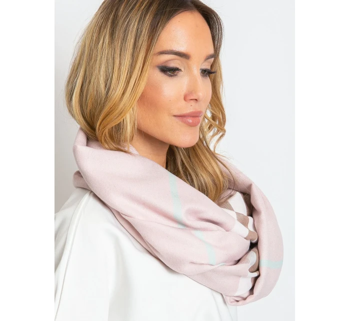 Dámský šátek AT CH model 14832359 světle růžový - FPrice Dámský šátek AT CH model 14832359 světle růžový - FPrice