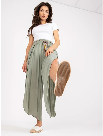 Dámské kalhoty TW SP BI model 17384747 khaki - FPrice Dámské kalhoty TW SP BI model 17384747 khaki - FPrice