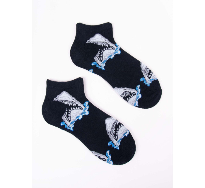 Yoclub Členkové vtipné bavlnené ponožky Vzory farieb SKS-0086U-B100 Black