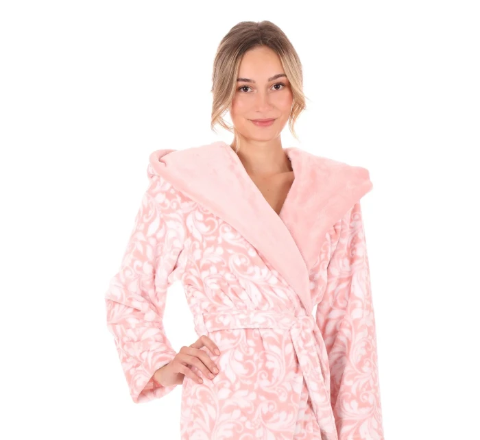 Dámsky župan Flora s kapucňou 3956 3053 pink pearl - Vestis