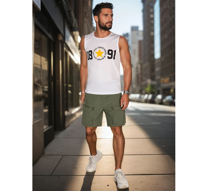 Pánská košile bez rukávů bílá Dstreet model 21988509 - FashionStreet