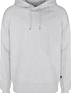 Pure Waste HDUB Unisex mikina s kapucňou 74.HDUB šedá melírovaná