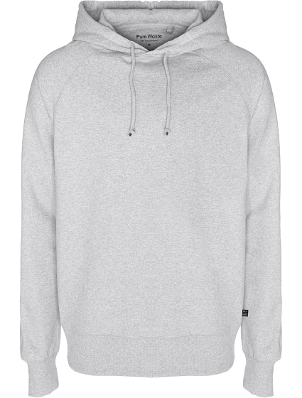 Pure Waste HDUB Unisex mikina s kapucňou 74.HDUB šedá melírovaná Pure Waste HDUB Unisex mikina s kapucňou 74.HDUB šedá melírovaná