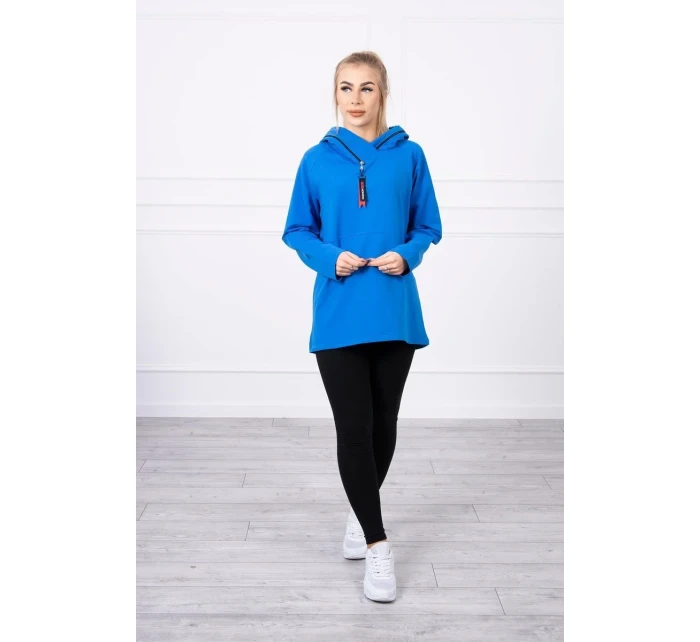 model 18745490 tunika s kapucí Oversize na zip - K-Fashion