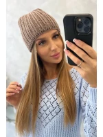 Dámská čepice Rebeka model 18751917 mocca - K-Fashion Dámská čepice Rebeka model 18751917 mocca - K-Fashion