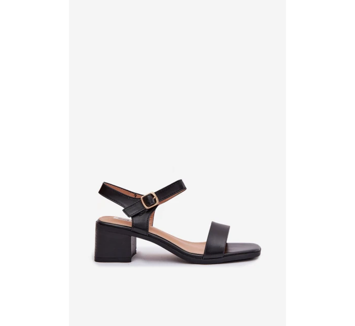 Dámské ekokůže sandály na klínu Černé Sabela Dámské ekokůže sandály na klínu Černé Sabela