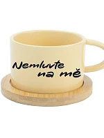 NEMLUVTE NA MĚ – žltý hrnček Makronka 200 ml