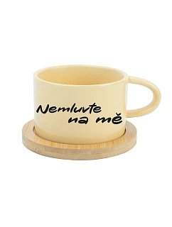 NEMLUVTE NA MĚ – žltý hrnček Makronka 200 ml