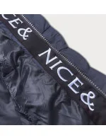 Tmavě modrá péřová dámská bunda pro přechodné období model 17729181 - LHD Tmavě modrá péřová dámská bunda pro přechodné období model 17729181 - LHD