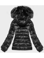 Dámska krátka zimná bunda čierna (YP-20129-1)