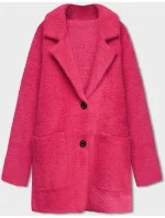 Krátký vlněný přehoz přes oblečení typu alpaka ve fuchsijové barvě model 18059149 - MADE IN ITALY Krátký vlněný přehoz přes oblečení typu alpaka ve fuchsijové barvě model 18059149 - MADE IN ITALY
