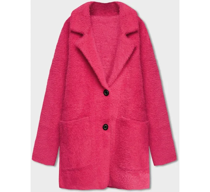 Krátký vlněný přehoz přes oblečení typu alpaka ve fuchsijové barvě model 18059149 - MADE IN ITALY Krátký vlněný přehoz přes oblečení typu alpaka ve fuchsijové barvě model 18059149 - MADE IN ITALY