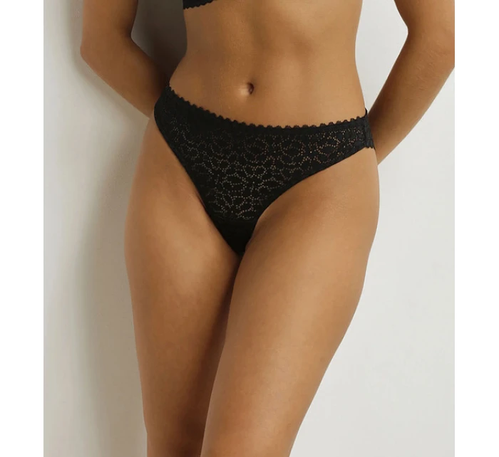 Dámske čipkované tangá DIM DAILY DENTELLE THONG - DIM - čierne