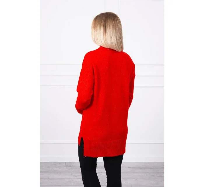 Sveter so stojačikom červený Sveter so stojačikom červený