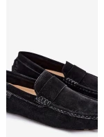 Zamszowe Mokasyny Męskie Big Star RR174049 Czarne