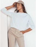 Dámska pruhovaná blúzka APRICALE white FashionStreet RY2642 Dámska pruhovaná blúzka APRICALE white FashionStreet RY2642