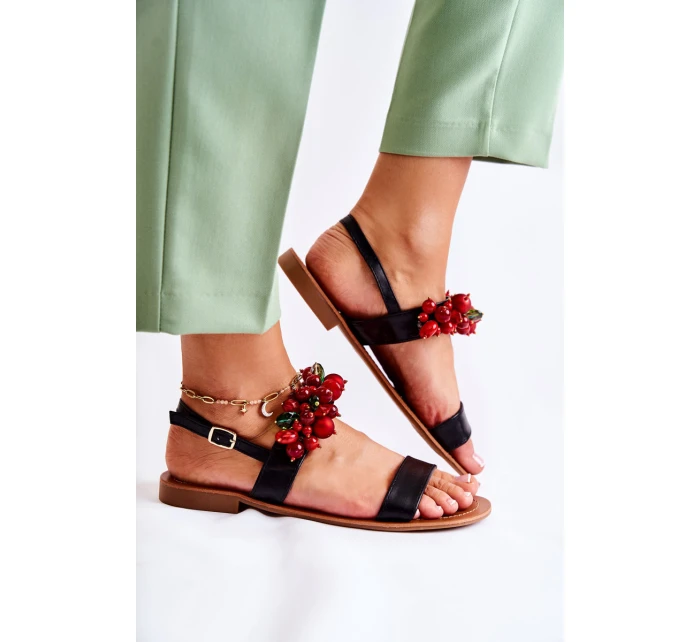 Módní sandály s korálky Černá model 21591699 - Boto Módní sandály s korálky Černá model 21591699 - Boto